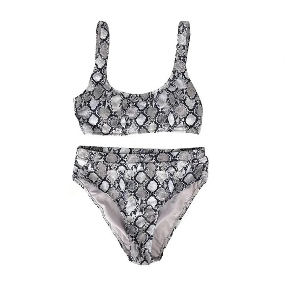 Envya Womens Small Snake Print Tank Top  Bikini High Waisted Like New Swim - Picture 1 of 4